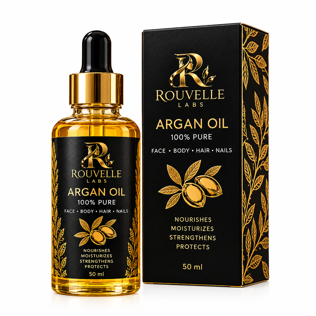 Rouvelle Labs Argan Oil - White Background