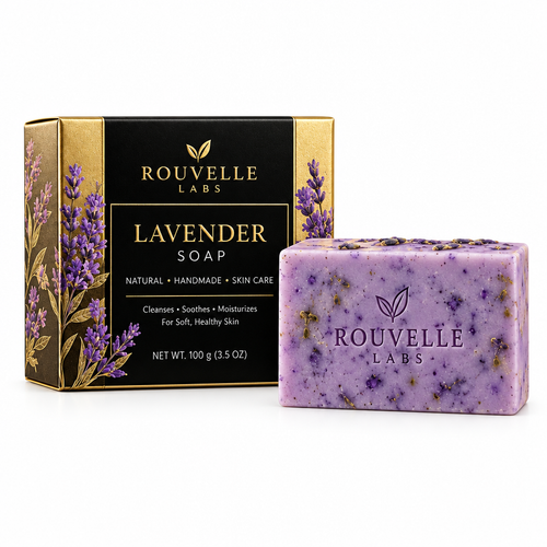 Rouvelle Labs Lavender Soap - White Background